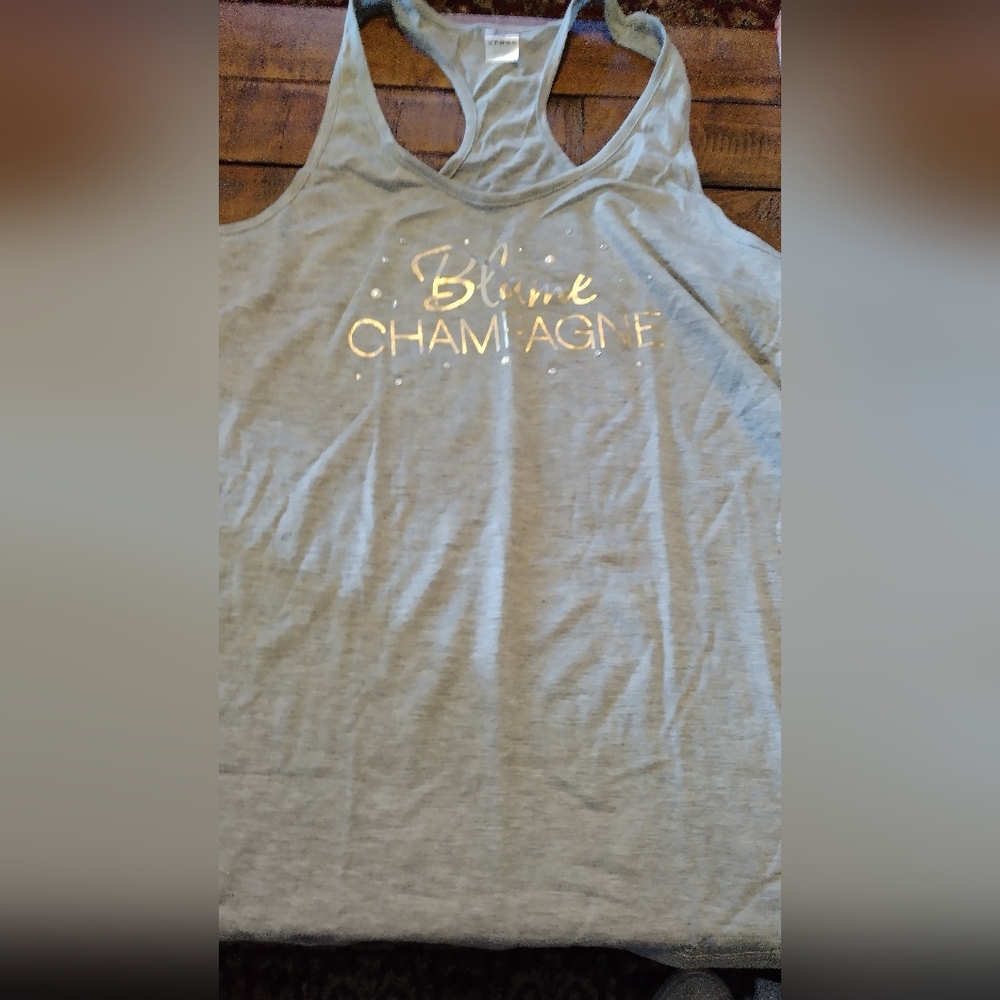 Blame champagne tank top